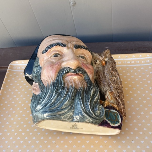 Royal Doulton Large Character Toby Jug Merlin D6529 Made in England 1959 20 oz. - Picture 8 of 8